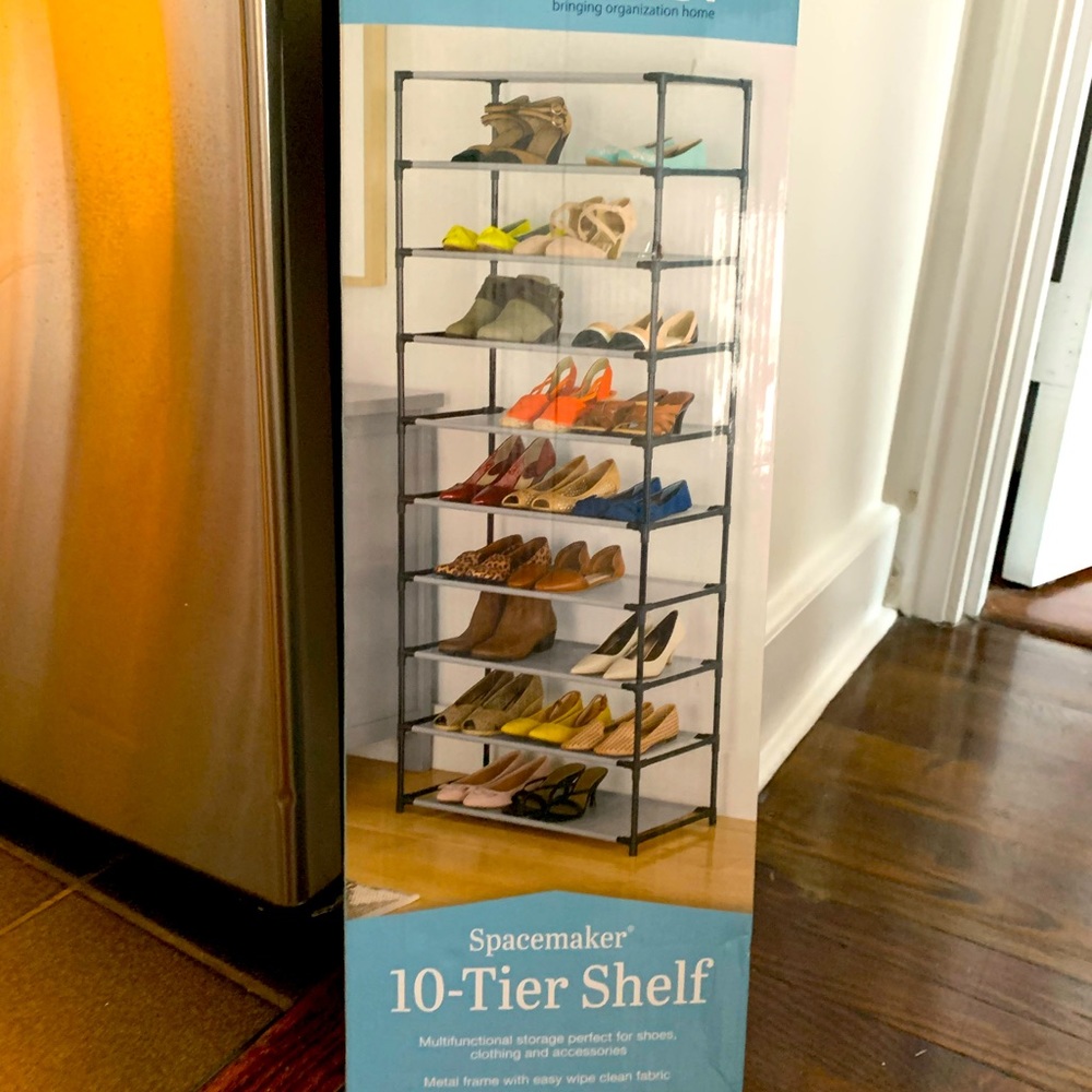 10-Tier Shoe Rack - Brand New!
